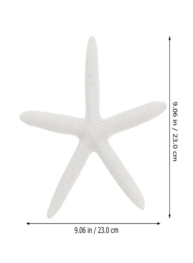 TOPPERFUN 8Pcs Simulated Sea Star and Shells, 9.06in Resin White Scallop Sea Star Decoration for Fish Tank Home Decoration Aquarium Ornaments - Image 2
